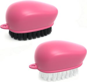 Vegetable Brush Scrubber for Food, Black Stiff Bristles Brush & White Soft Bristles Brush
